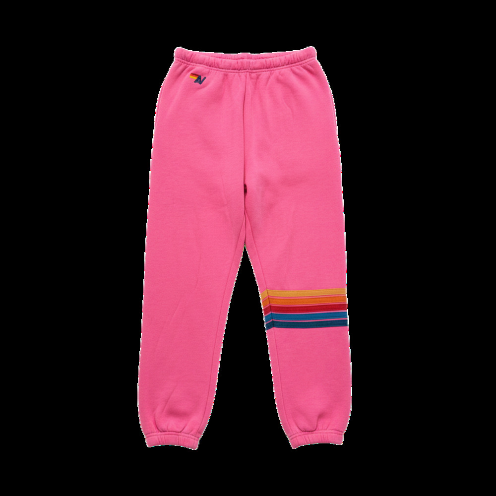 Aviator Nation Retro Magenta 5 Stripe Sweatpants Size S